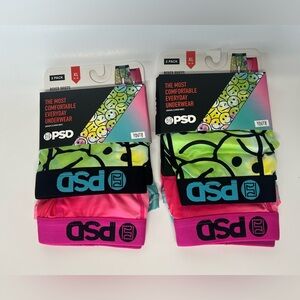 PSD Boy's Youth Boxer Briefs 2-2pks (total 4 boxers) YOUTH Sz XL Smiley Dye